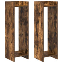 vidaXL Növényállvány 2 pcs Füstölt Tölgy 30 x 30 x 100 cm Mérnöki fa