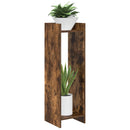 vidaXL Növényállvány 2 pcs Füstölt Tölgy 30 x 30 x 100 cm Mérnöki fa