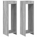 vidaXL Növényállvány 2 pcs Szürke Sonoma 30 x 30 x 100 cm Mérnöki fa