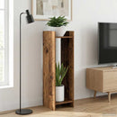 vidaXL Növényállvány polcokkal Öreg fa 30 x 30 x 100 cm Mérnöki fa
