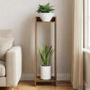 vidaXL Növényállvány polcokkal Öreg fa 30 x 30 x 100 cm Mérnöki fa
