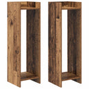 vidaXL Növényállvány 2 db Antik Fa 30 x 30 x 100 cm Szerelt Fa
