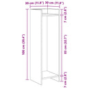 vidaXL Növényállvány 2 db Antik Fa 30 x 30 x 100 cm Szerelt Fa