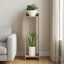 vidaXL Növényállvány Kézműves Tölgy 30 x 30 x 100 cm Mérnöki fa