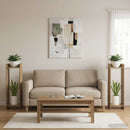 vidaXL Növényállvány 2 pcs Kézműves Tölgy 30 x 30 x 100 cm Mérnöki fa