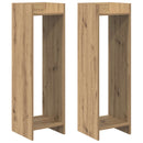 vidaXL Növényállvány 2 pcs Kézműves Tölgy 30 x 30 x 100 cm Mérnöki fa