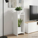 vidaXL Növényállvány polcokkal Fehér 30 x 30 x 80 cm Mérnöki fa