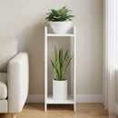 vidaXL Növényállvány polcokkal Fehér 30 x 30 x 80 cm Mérnöki fa