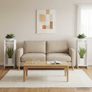vidaXL Növényállvány polcokkal 2 pcs Fehér 30 x 30 x 80 cm Mérnöki fa