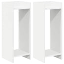 vidaXL Növényállvány polcokkal 2 pcs Fehér 30 x 30 x 80 cm Mérnöki fa