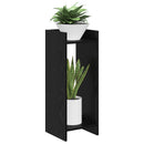 vidaXL Növényállvány Fekete Tölgy 30 x 30 x 80 cm Szerelt Fa
