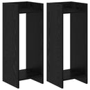 vidaXL Növényállvány 2 pcs Fekete Tölgy 30 x 30 x 80 cm Mérnöki fa