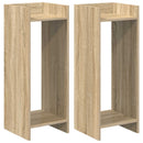 vidaXL Növényállvány 2 pcs Sonoma tölgy 30 x 30 x 80 cm Mérnöki fa