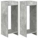 vidaXL Növényállvány 2 db Betonszürke 30 x 30 x 80 cm Szerelt Fa