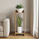 vidaXL Növényállvány Kézműves Tölgy 30 x 30 x 80 cm Mérnöki fa