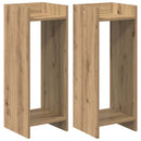 vidaXL Növényállvány 2 pcs Kézműves Tölgy 30 x 30 x 80 cm Mérnöki fa