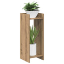vidaXL Növényállvány 2 pcs Kézműves Tölgy 30 x 30 x 80 cm Mérnöki fa