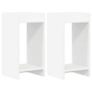vidaXL Növényállvány polcokkal 2 pcs Fehér 30 x 30 x 60 cm Mérnöki fa