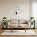 vidaXL Növényállvány 2 db Betonszürke 30 x 30 x 60 cm Szerelt Fa