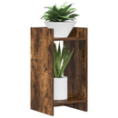 vidaXL Növényállvány 2 pcs Füstölt Tölgy 30 x 30 x 60 cm Mérnöki fa