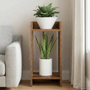 vidaXL Növényállvány polcokkal Öreg fa 30 x 30 x 60 cm Mérnöki fa