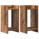 vidaXL Növényállvány 2 db Antik Fa 30 x 30 x 60 cm Szerelt Fa