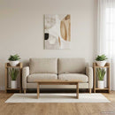 vidaXL Növényállvány 2 pcs Kézműves Tölgy 30 x 30 x 60 cm Mérnöki fa