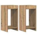 vidaXL Növényállvány 2 pcs Kézműves Tölgy 30 x 30 x 60 cm Mérnöki fa
