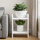 vidaXL Növényállvány polcokkal Fehér 30 x 30 x 40 cm Mérnöki fa