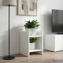 vidaXL Növényállvány polcokkal 2 pcs Fehér 30 x 30 x 40 cm Mérnöki fa
