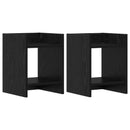 vidaXL Növényállvány 2 pcs Fekete Tölgy 30 x 30 x 40 cm Mérnöki fa