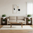 vidaXL Növényállvány 2 db Füstös Tölgy 30 x 30 x 40 cm Szerelt Fa