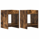 vidaXL Növényállvány 2 pcs Füstölt Tölgy 30 x 30 x 40 cm Mérnöki fa