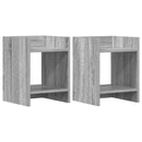 vidaXL Növényállvány 2 pcs Szürke Sonoma 30 x 30 x 40 cm Mérnöki fa