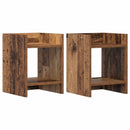 vidaXL Növényállvány 2 db Antik Fa 30 x 30 x 40 cm Szerelt Fa