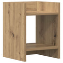 vidaXL Növényállvány 2 pcs Kézműves Tölgy 30 x 30 x 40 cm Mérnöki fa