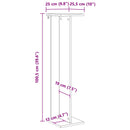 vidaXL Növényállvány 2 db Antik Fa 25 x 25,5 x 100,5 cm Szerelt Fa