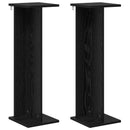 vidaXL Növényállvány 2 pcs Fekete Tölgy 25 x 25,5 x 80,5 cm Mérnöki fa