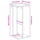 vidaXL Növényállvány 2 db Antik Fa 25 x 25,5 x 60,5 cm Szerelt Fa