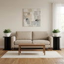 vidaXL Növényállvány 2 pcs Fekete Tölgy 25 x 25,5 x 40,5 cm Mérnöki fa