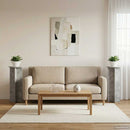 vidaXL Növényállvány 2 pcs Betonszürke Ø40 x 100 cm Szerelt Fa