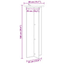 vidaXL Növényállvány 2 db Antik Fa Ø40 x 100 cm Szerelt Fa