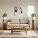 vidaXL Növényállvány 2 pcs Kézműves Tölgy Ø40 x 100 cm Szerelt Fa