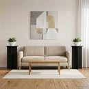 vidaXL Növényállvány 2 pcs Fekete 40 x 40 x 80 cm Szerelt Fa