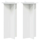 vidaXL Növényállvány 2 db Magasfényű Fehér 40 x 40 x 80 cm Szerelt Fa