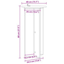 vidaXL Növényállvány 2 db Magasfényű Fehér 40 x 40 x 80 cm Szerelt Fa
