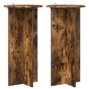 vidaXL Növényállvány 2 pcs Füstös Tölgy 40 x 40 x 80 cm Szerelt Fa