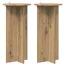 vidaXL Növényállvány 2 pcs Kézműves Tölgy 40 x 40 x 80 cm Szerelt Fa