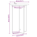 vidaXL Növényállvány 2 db Fehér Ø40 x 60 cm Szerelt Fa