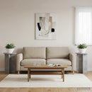 vidaXL Növényállvány 2 pcs Betonszürke Ø40 x 60 cm Szerelt Fa